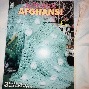 Jiffy Knit 3 Afghans Pattern  Book Michele Thompson